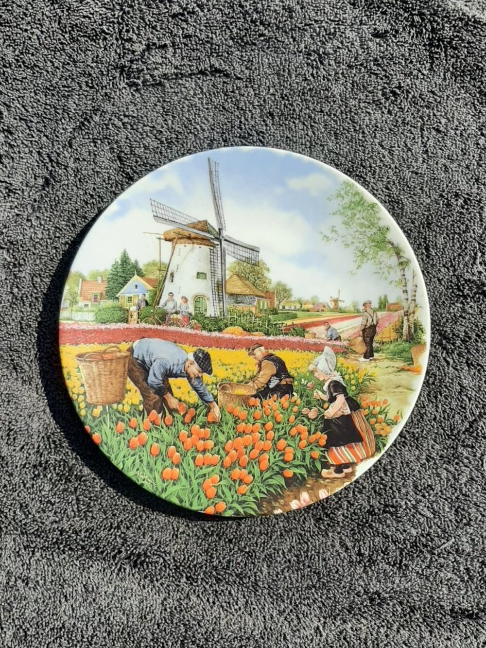 Royal Schwabap 1984 Ter Steege BV. Holland Plate Tulip Harvest 7"D
